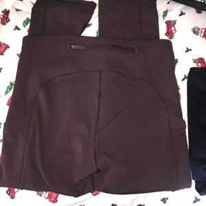 Lululemon cropped maroon leggings